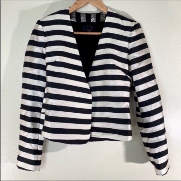 Anthro Dolce Vita Macyn collarless Striped Blazer size XS - Picture 2 of 6